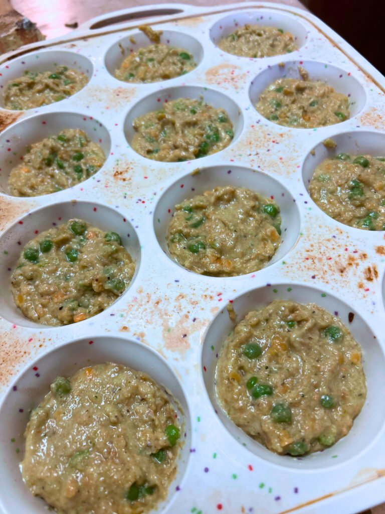 Easy lentil and veggie cups on a plate, perfect for toddlers and picky eaters