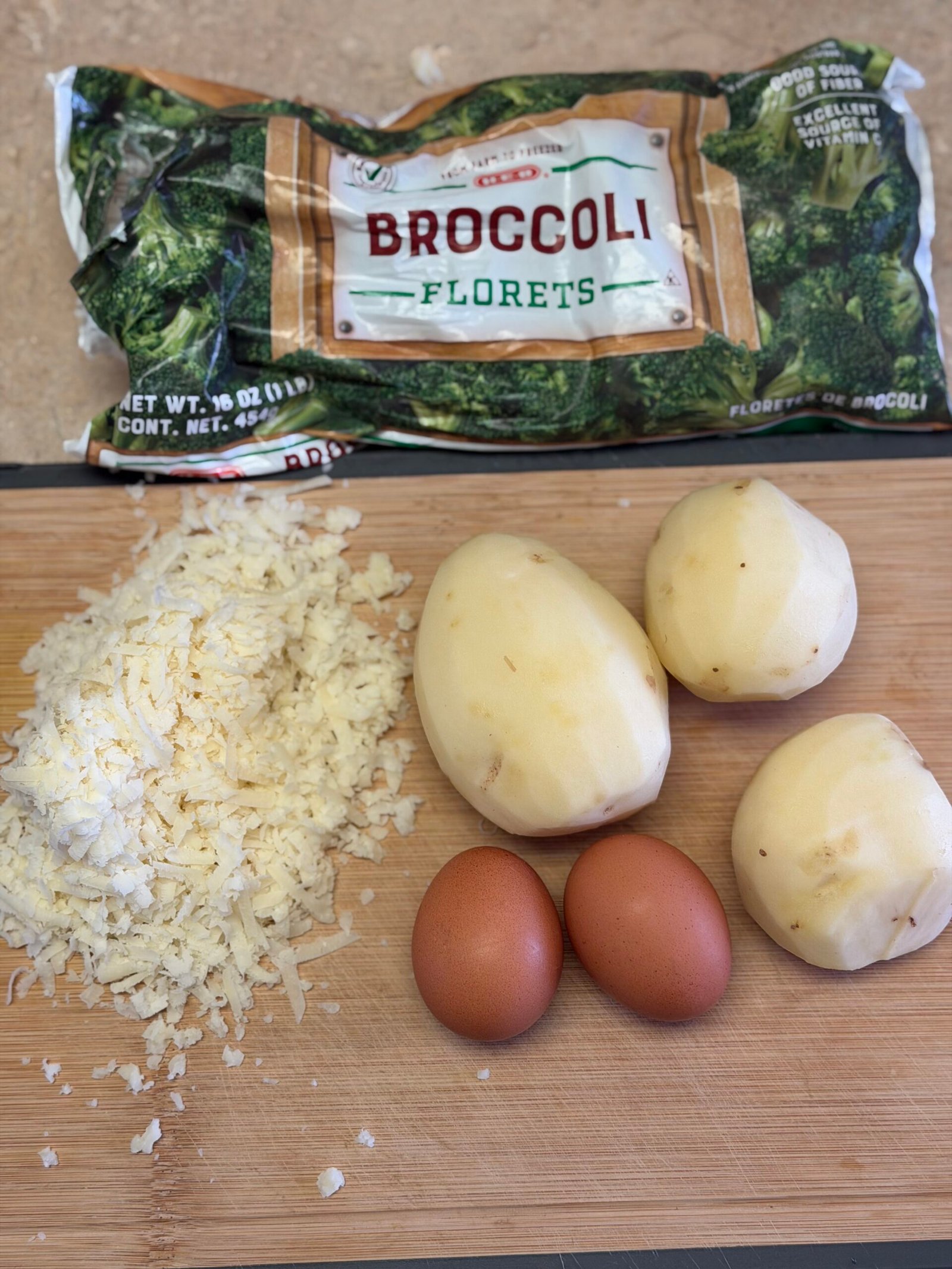 Easy Broccoli Potato Waffles ingredients