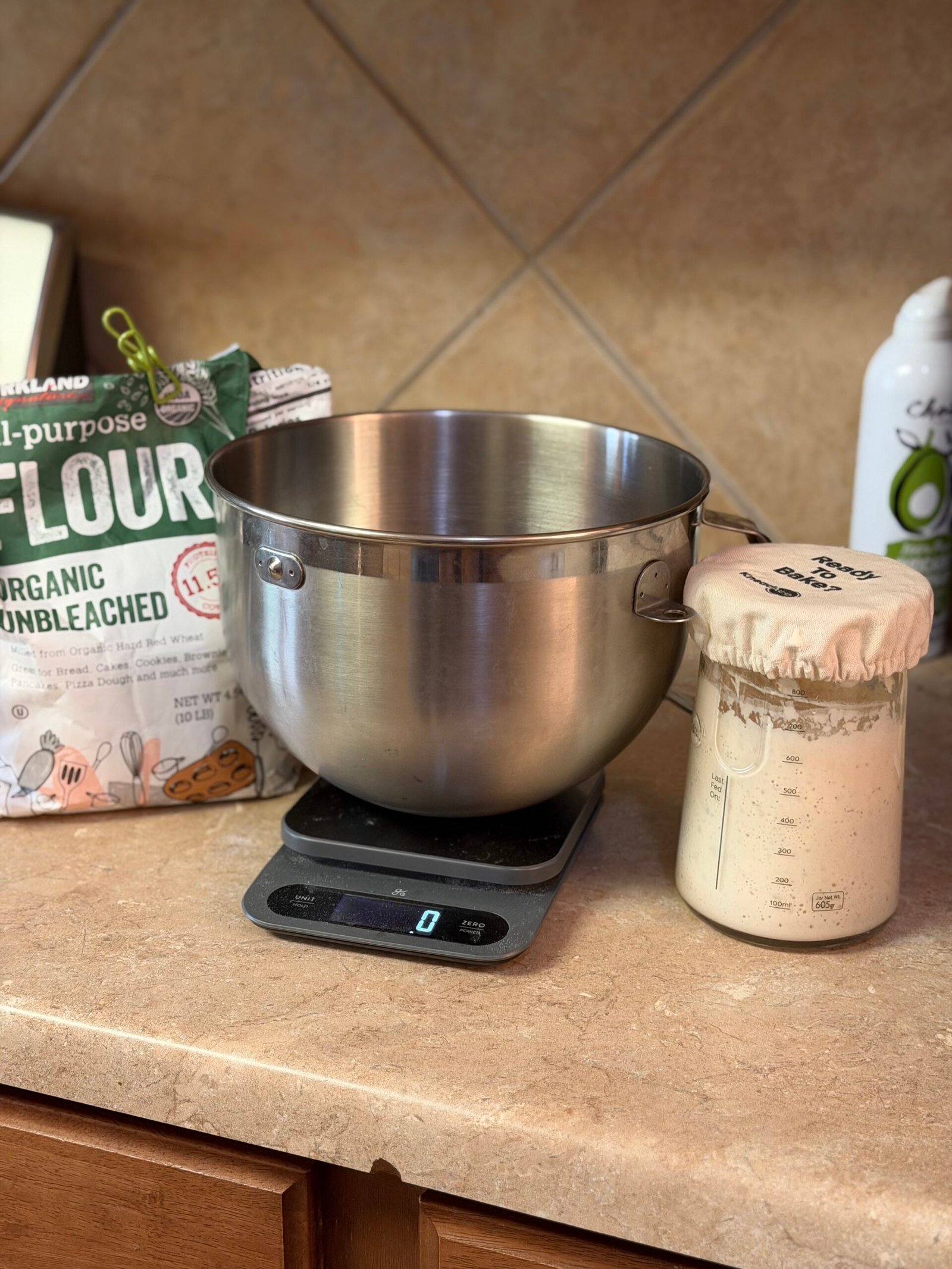 Cinnamon Sourdough Focaccia ingredients
