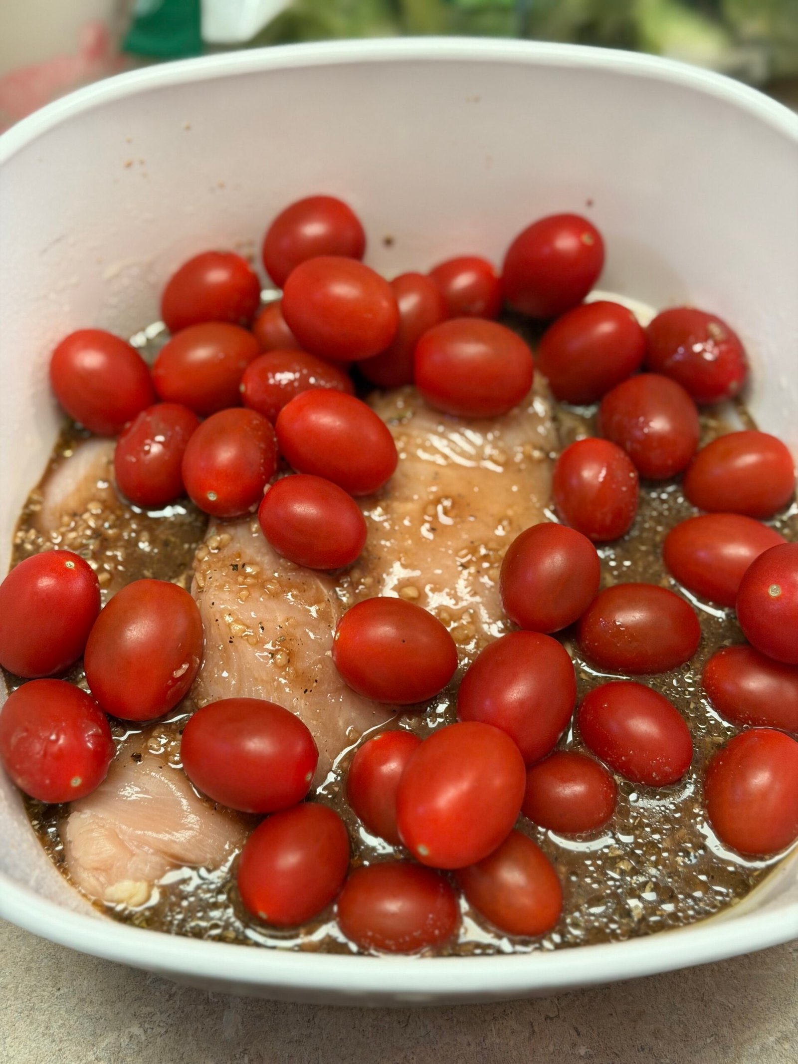 Making Baked Balsamic Chicken