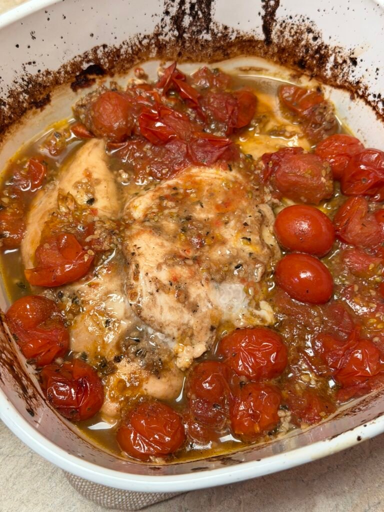 Baked balsamic chicken finished plate, photo 1