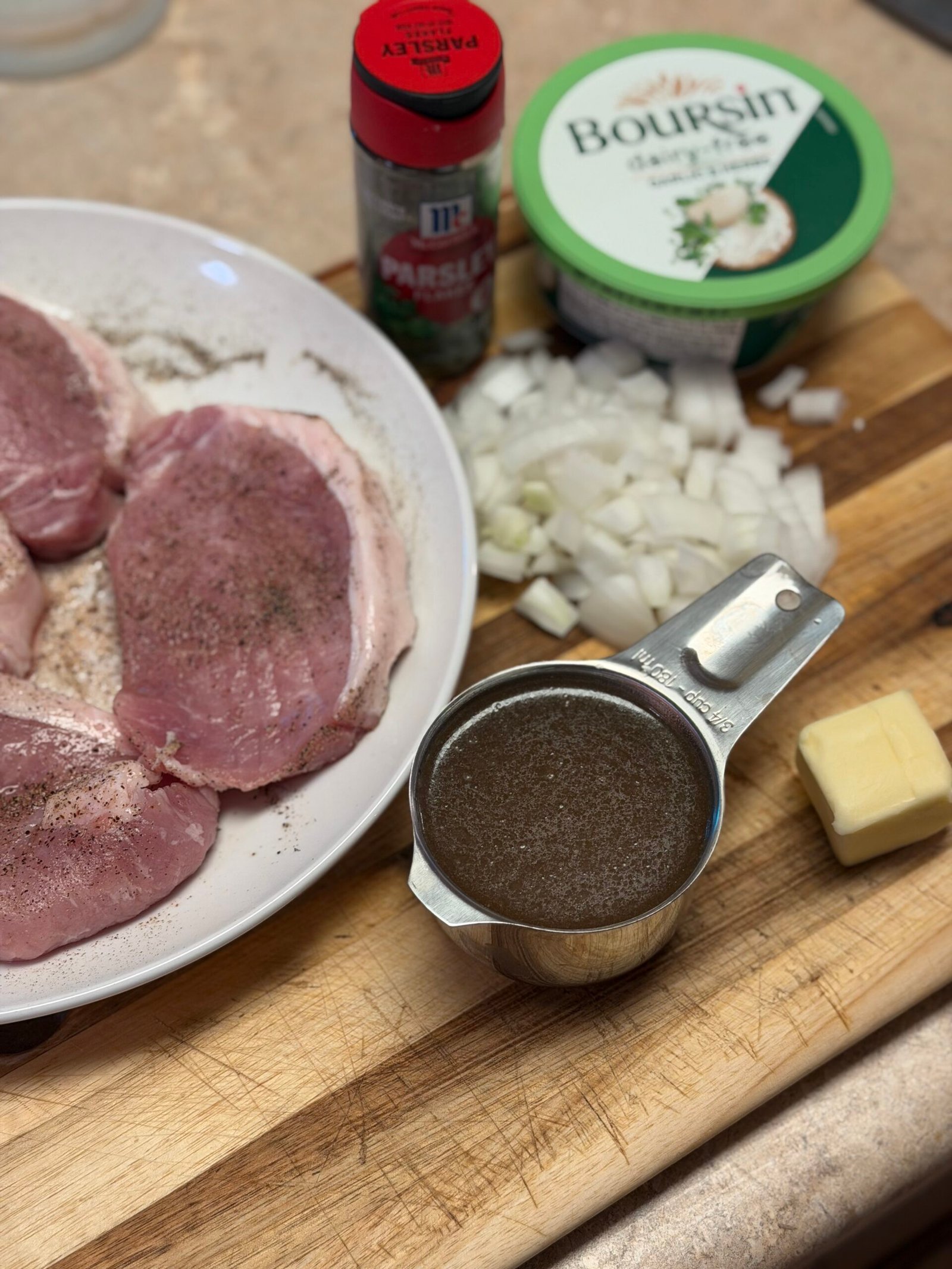 Easy Boursin Pork Chops ingredients