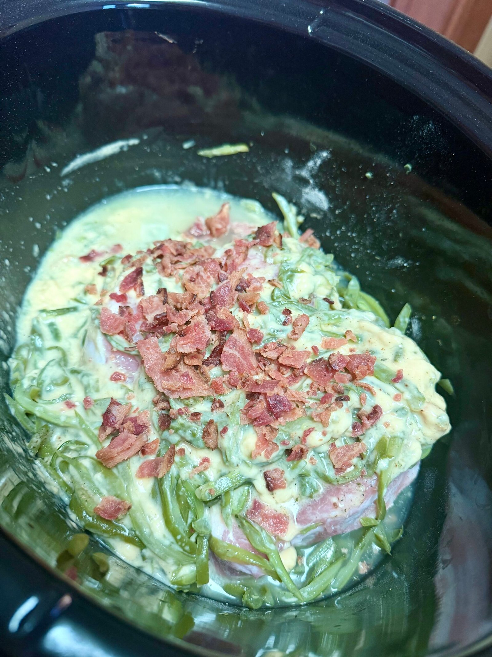 Making Easy Ranch Pork Chops and Green Beans