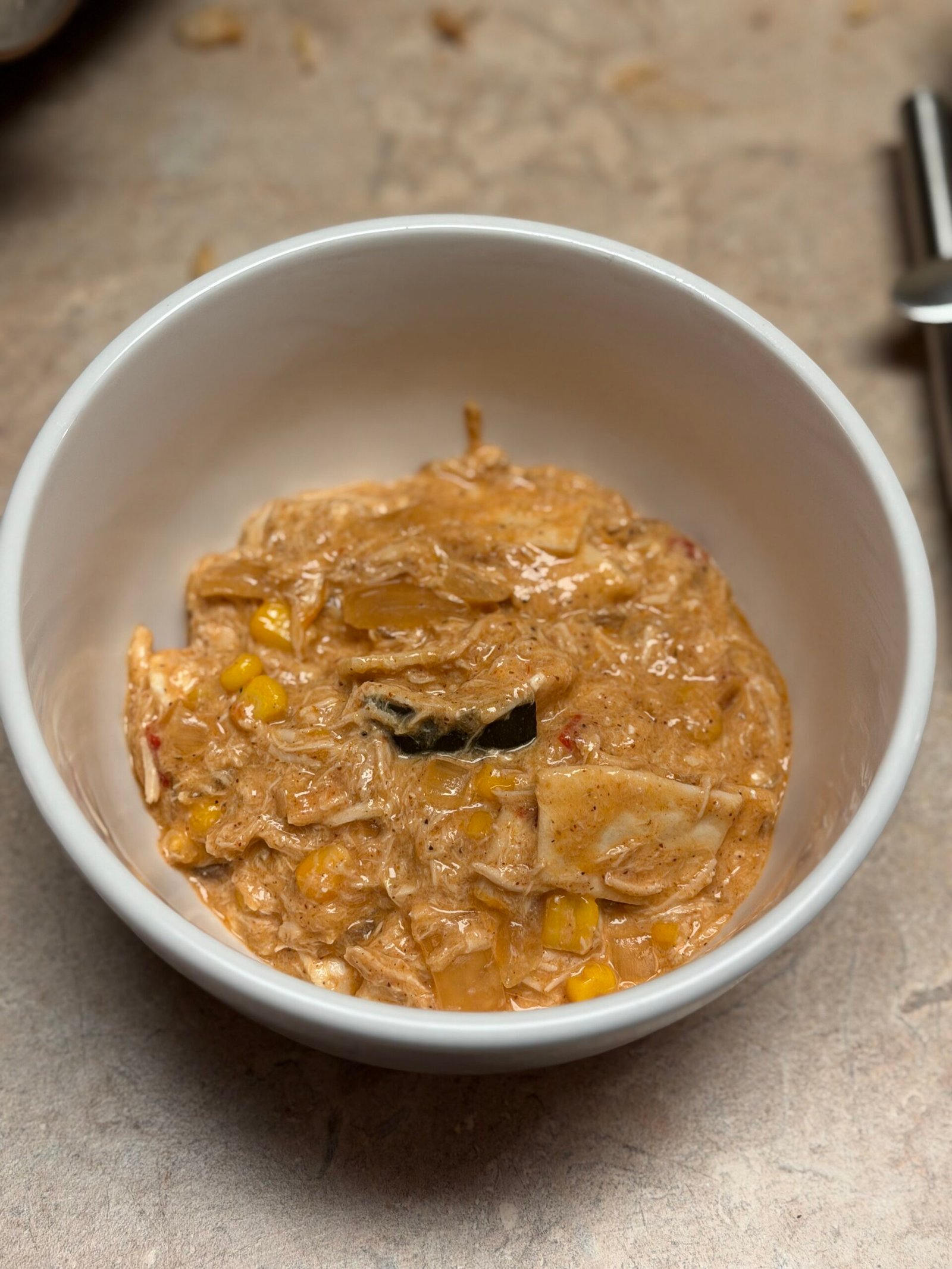 Easy Slow Cooker Enchilada Dish — finished dish