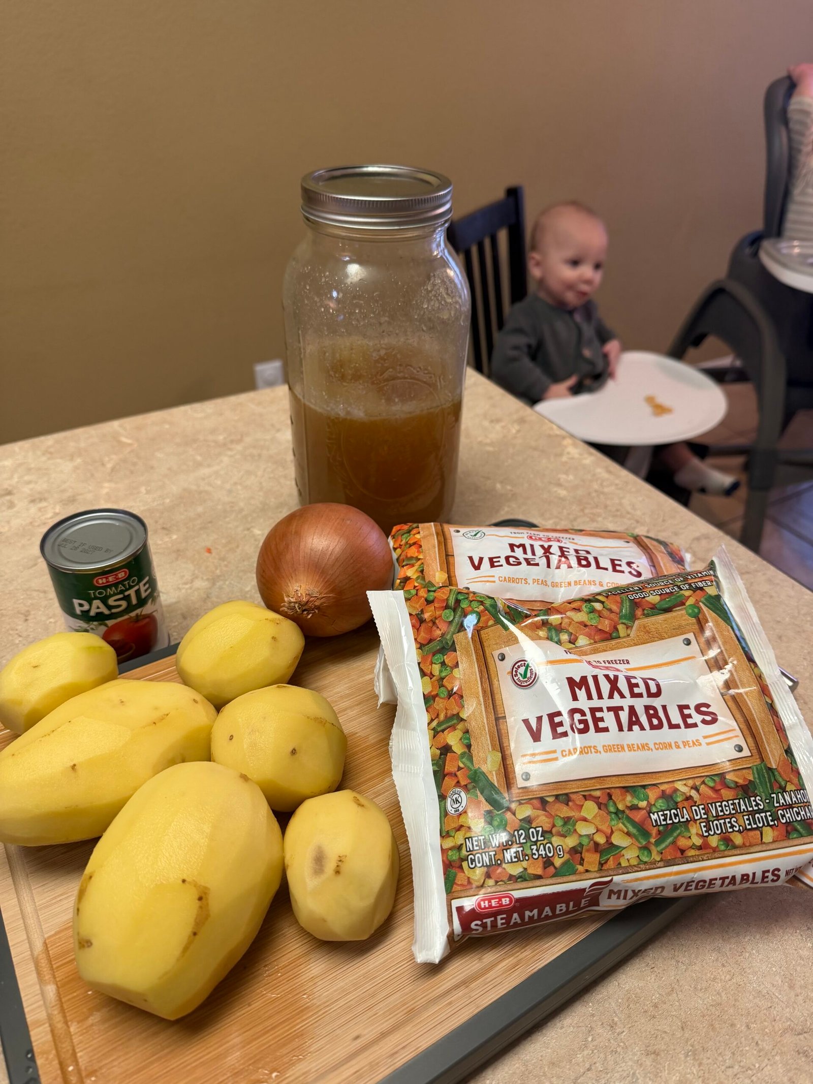 Easy Vegetable Potato Soup ingredients